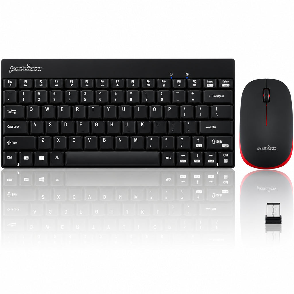 Perixx PERIDUO-712B Wireless Mini Keyboard and Mouse Set